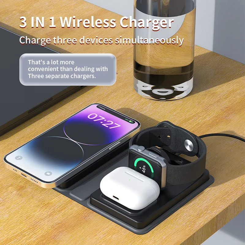 3-in-1 Foldable Wireless Charger Power Bank